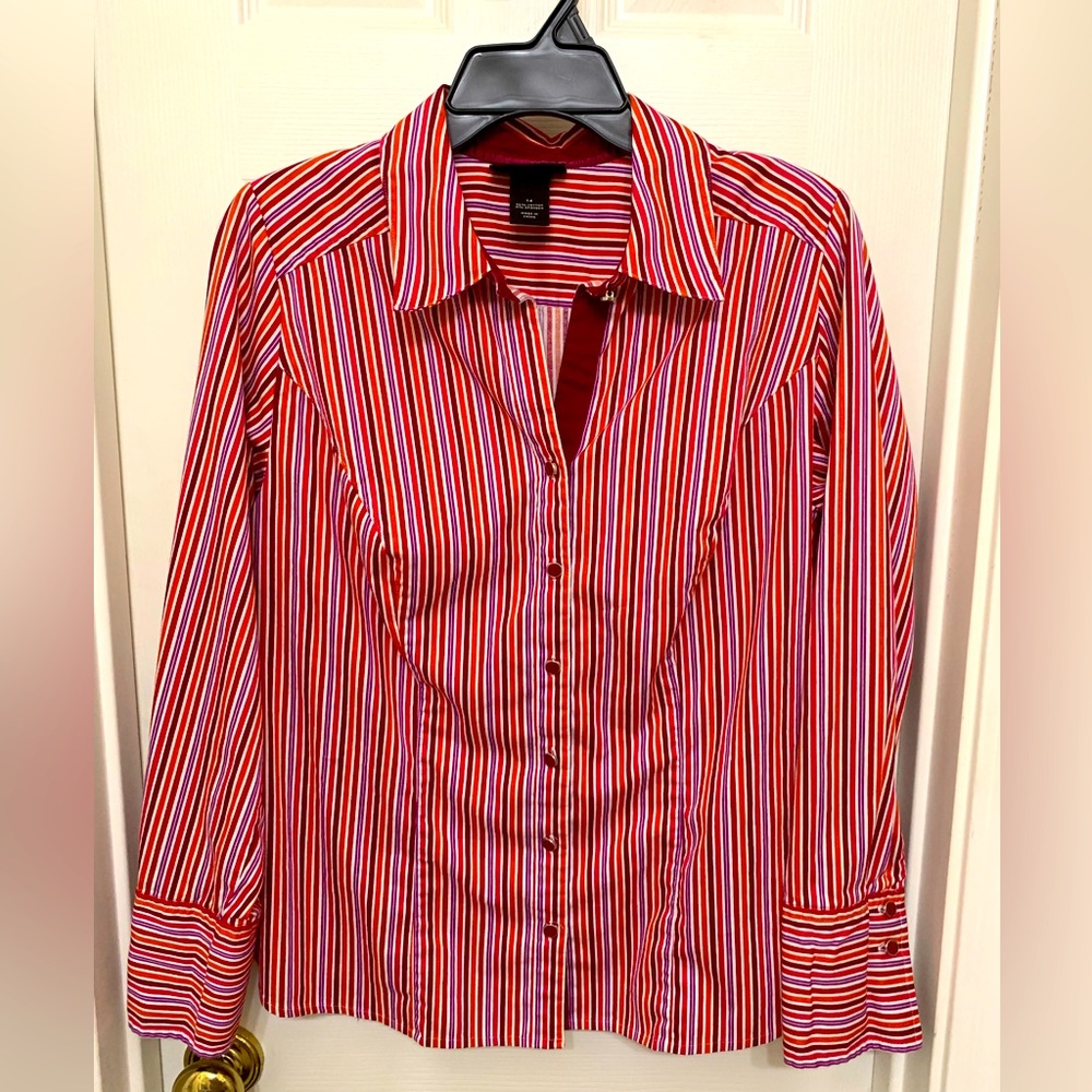 Lane Bryant striped dress shirt